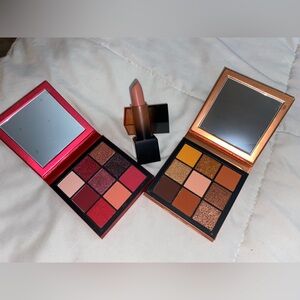 HUDA BEAUTY Eyeshadow Palette (Ruby & Topaz) and Lipstick (Honey Bun)